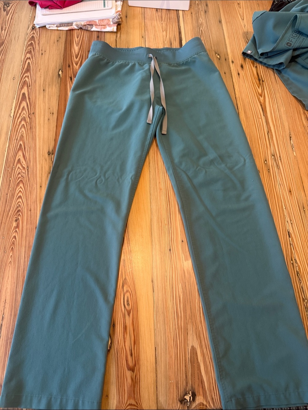 Figs Teal Straight-Leg